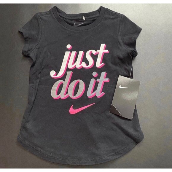 NWT Nike Sparkly Leggings & Glitter Tee Set Girls Size 2T - Picture 2 of 4